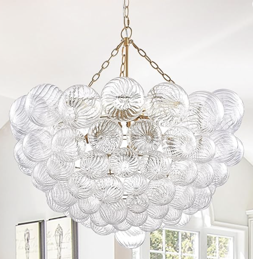 This bubble chandelier has the most gorgeous glass bubbles and elevates the space instantly. 