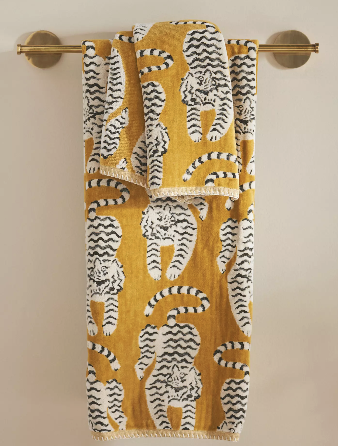 tiger print bath towels
