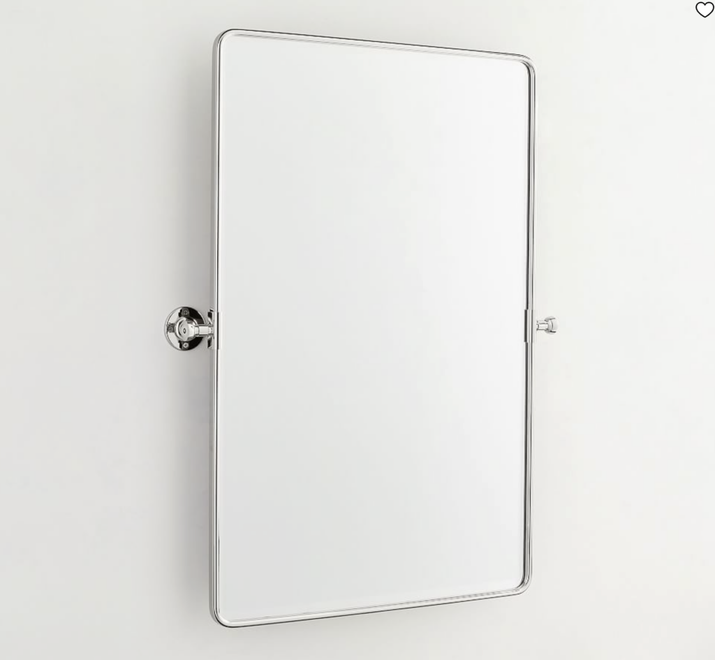 Vintage-inspired wall mirror with tilt 